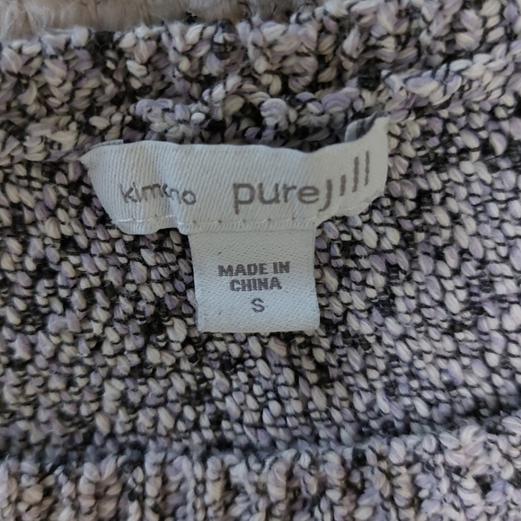 J. Jill Pure Jill Heathered Purple Kimono Sleeve Boxy Lightweight Sweater Top - Picture 13 of 15